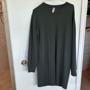 Army Spanx Green Long Sleeve sweatshirt Dress